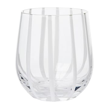 Vaso Stripe 35 cl - Clear-white stripes - Broste Copenhagen