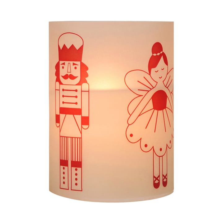 Vela Fairy Tale 12 cm - Blanco-rojo - Broste Copenhagen