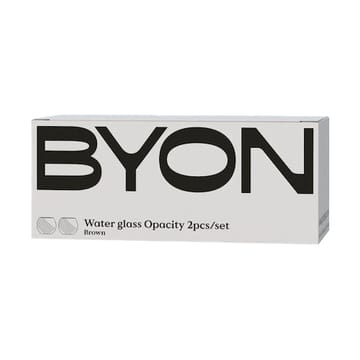 2 Vasos de agua Opacity 22 cl - Transparente - Byon