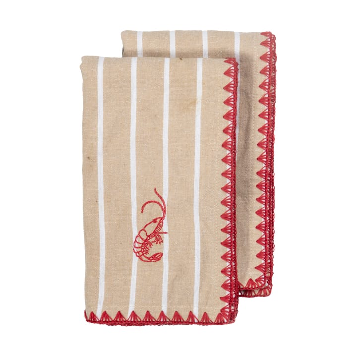 Servilleta de tela Bubba 45x45 cm 2-pack - Beige - Byon