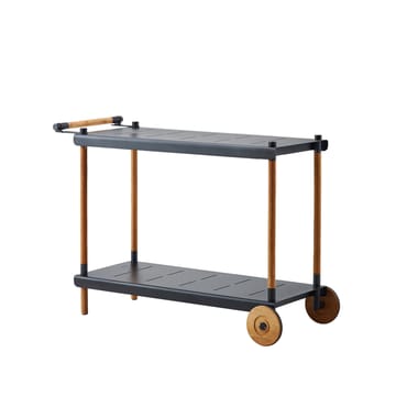 Carrito Frame - Lava grey, soporte de teca - Cane-line