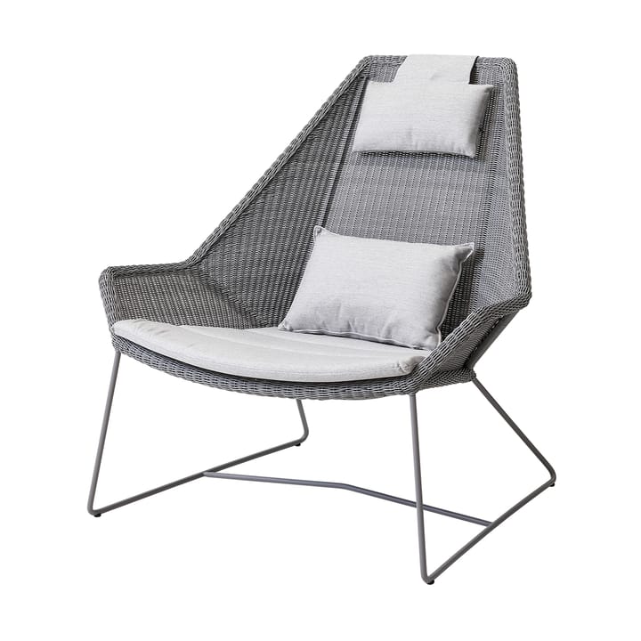 Conjunto de cojines para sillón lounge Breeze respaldo alto - Cane-line Natté light grey - Cane-line