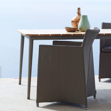 Mesa de comedor Core teca 160x100x74 cm - Soporte lava grey - Cane-line