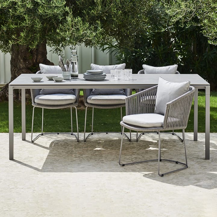 Mesa de comedor Pure, Basalt grey-gris claro 100x100 cm Cane-line