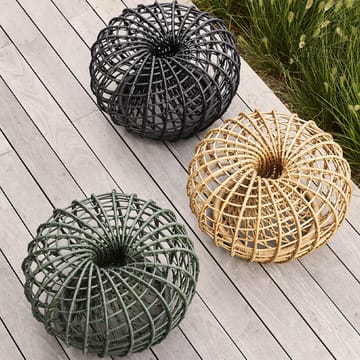 Mesa/reposapiés Nest - Dark green, pequeño - Cane-line