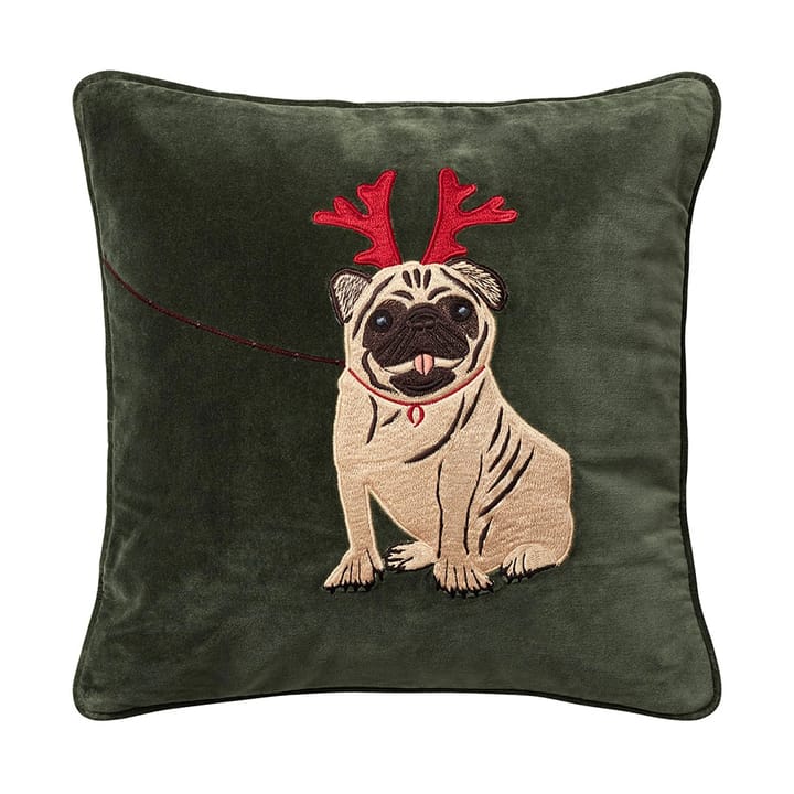 Funda de cojín Holiday Dog 50x50 cm - Forest green - Chhatwal & Jonsson