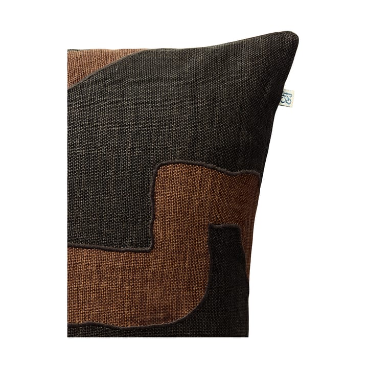 Funda de cojín Sikkim 50x50 cm, Taupe-Dark Brown Chhatwal & Jonsson