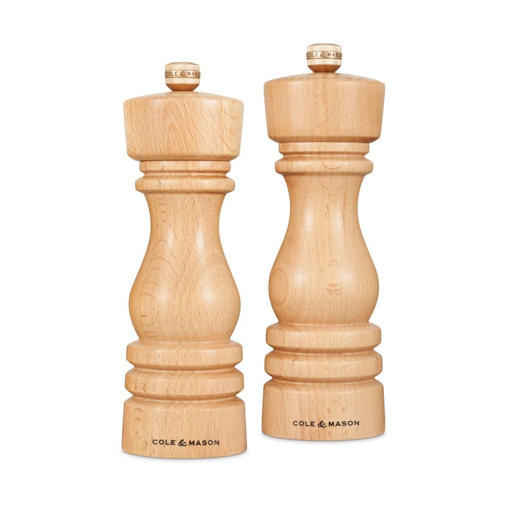 Set de molinillos de sal y pimienta London 18 cm - Natural - Cole & Mason