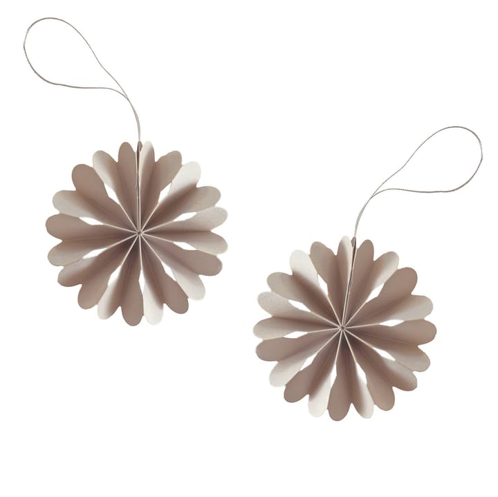 2 Colgantes de Navidad Paper Flowers - Sand - Cooee Design