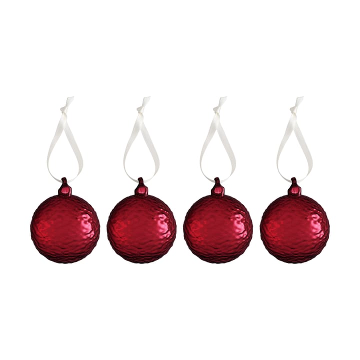 Bola de Navidad Gry Marble Ø5 cm - Deep red - Cooee Design