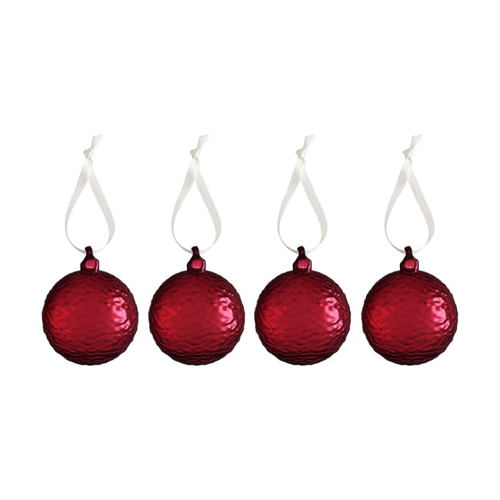 Bola de Navidad Gry Marble Ø8 cm - Deep red - Cooee Design