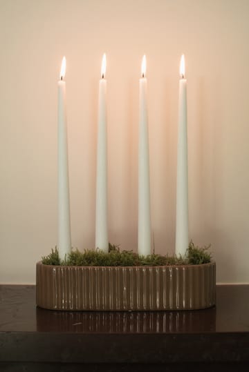 Candelabro Stripe 30 cm - Shiny nougat - DBKD