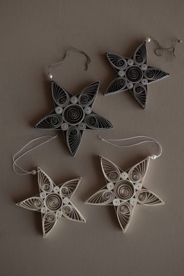 Colganet navideño Paper star 10,5 cm - White - DBKD