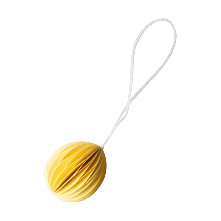 Colgante de Pascua Ovoid papel small 4 cm - Yellow - DBKD