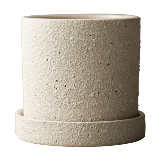 Maceta Ø10 cm con platillo Grow - Creme structure - DBKD