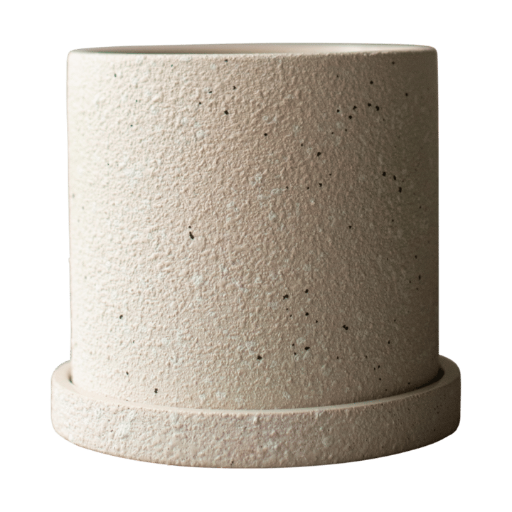 Maceta Ø13 cm con plato Grow - Creme structure - DBKD