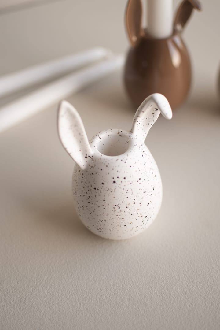 Portavelas Rabbit 13 cm, White dot DBKD