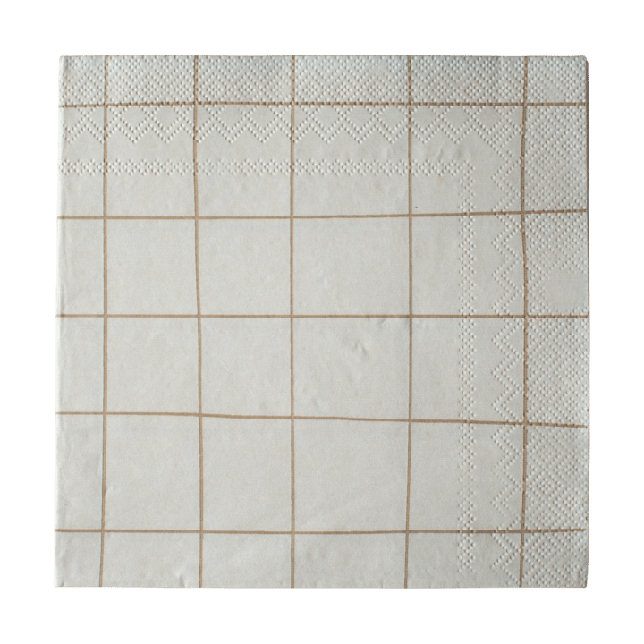 Servilleta de papel Square 33x33 cm, set de 20 - Creme - DBKD