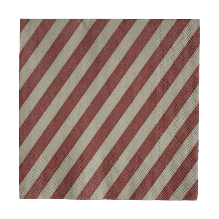 Servilleta de papel Stripe 33x33 cm set de 20
 - Dark red - DBKD