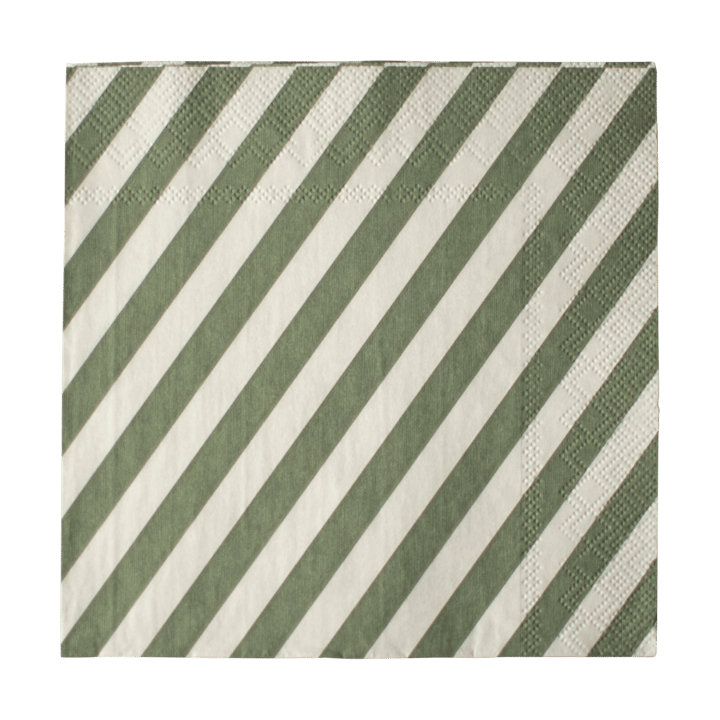 Servilleta de papel Stripe 33x33 cm set de 20
 - Green - DBKD