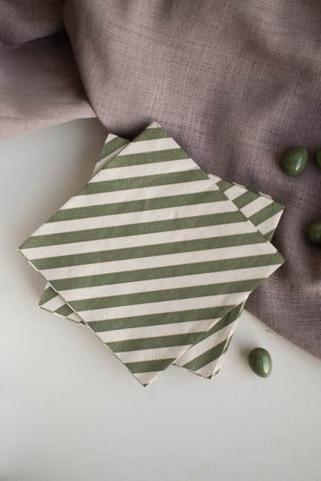 Servilleta de papel Stripe 33x33 cm set de 20
 - Green - DBKD