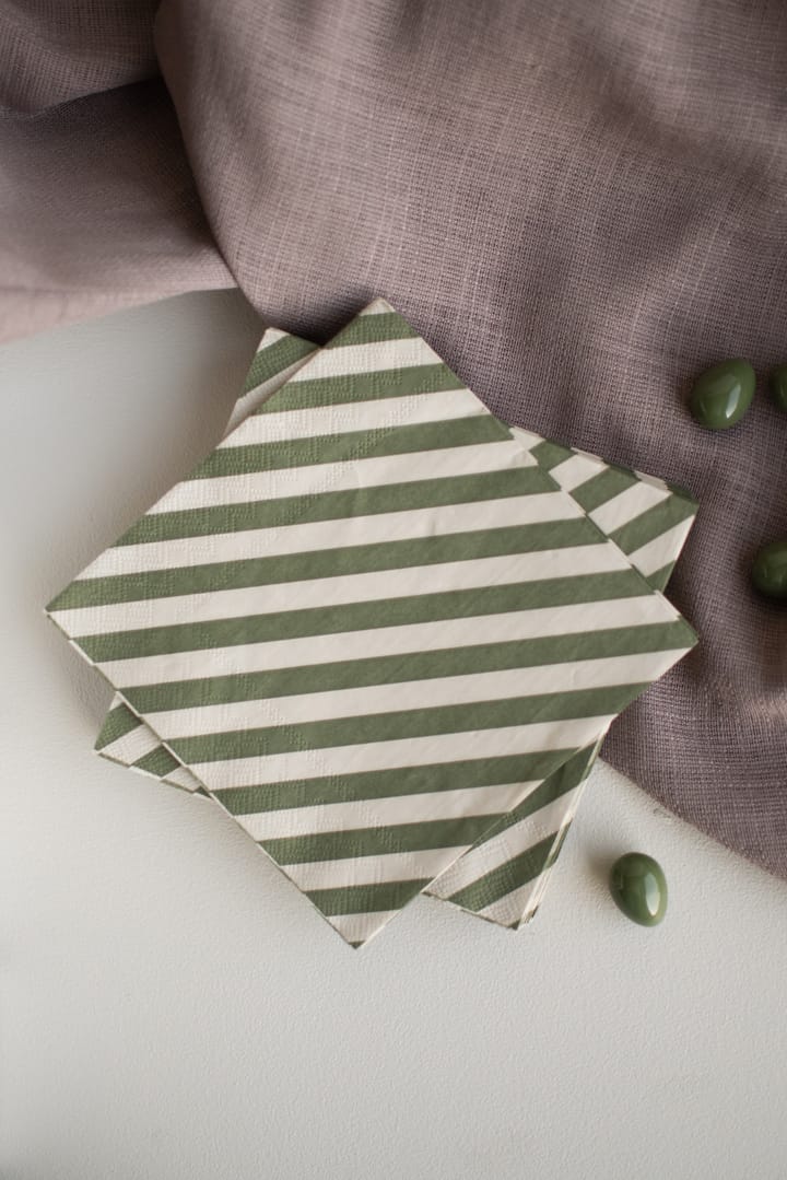 Servilleta de papel Stripe 33x33 cm set de 20
, Green DBKD