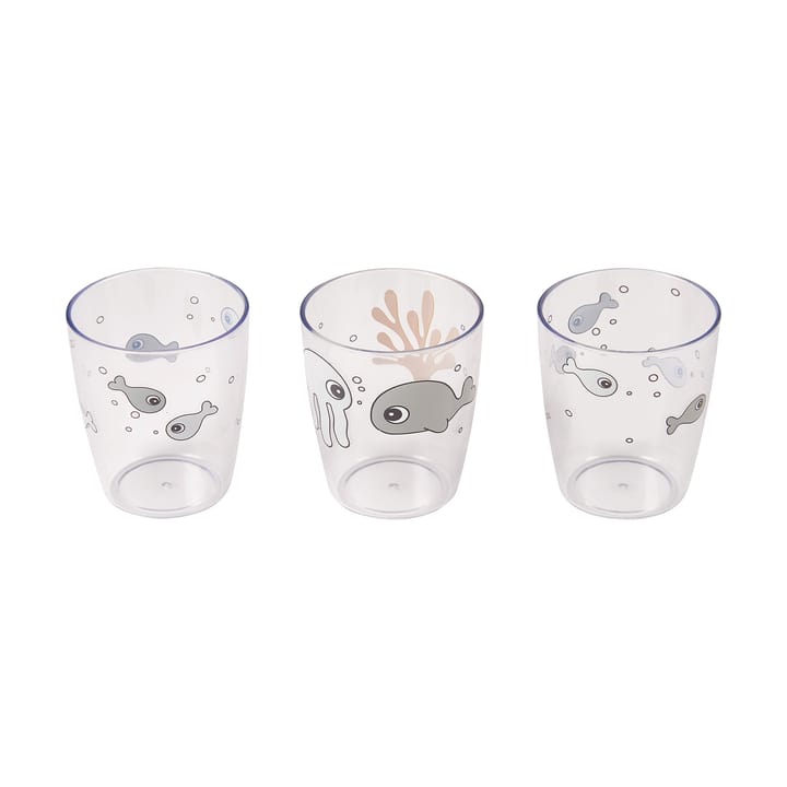 Minivasos Sea friends yummy 3-pack 12 cl - Mustard-grey - Done by deer