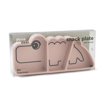 Plato infantil Croco Stick&Stay 9x21 cm - Powder - Done by deer