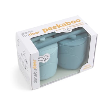 Tazas Wally con pajitas peekaboo, 2-pack - Blue - Done by deer