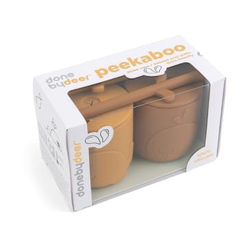 Tazas Wally con pajitas peekaboo, 2-pack - Mustard - Done by deer