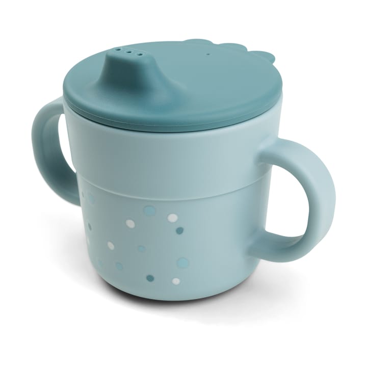 Vaso con boquilla Happy Dots foodie 21,5 cl, Blue Done by deer