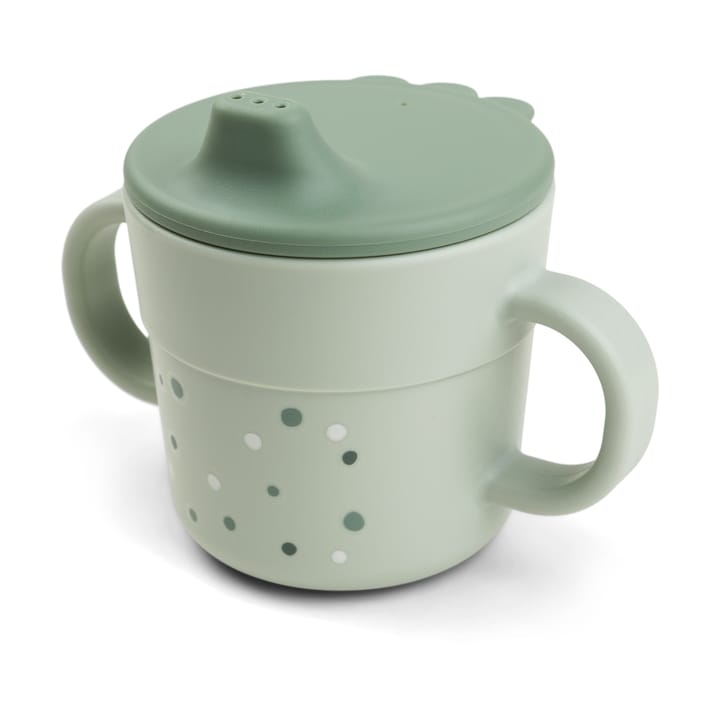 Vaso con boquilla Happy Dots foodie 21,5 cl, Green Done by deer