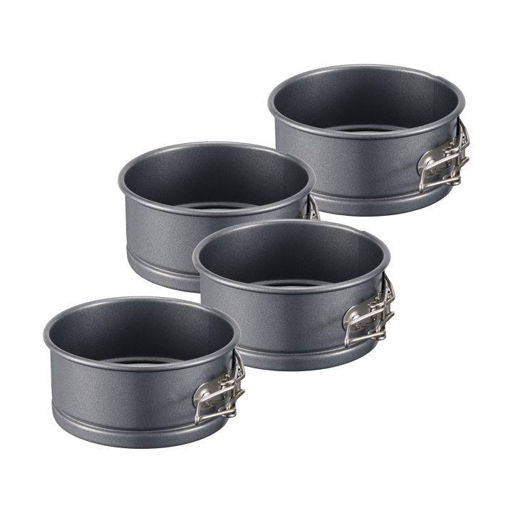 Moldes desmontables mini Karabo acero al carbono, 4-pack - Ø10 cm - Dorre