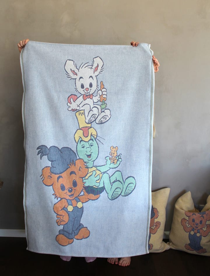 Manta infantil Vänner 72x105 cm, Azul Ekelund Linneväveri