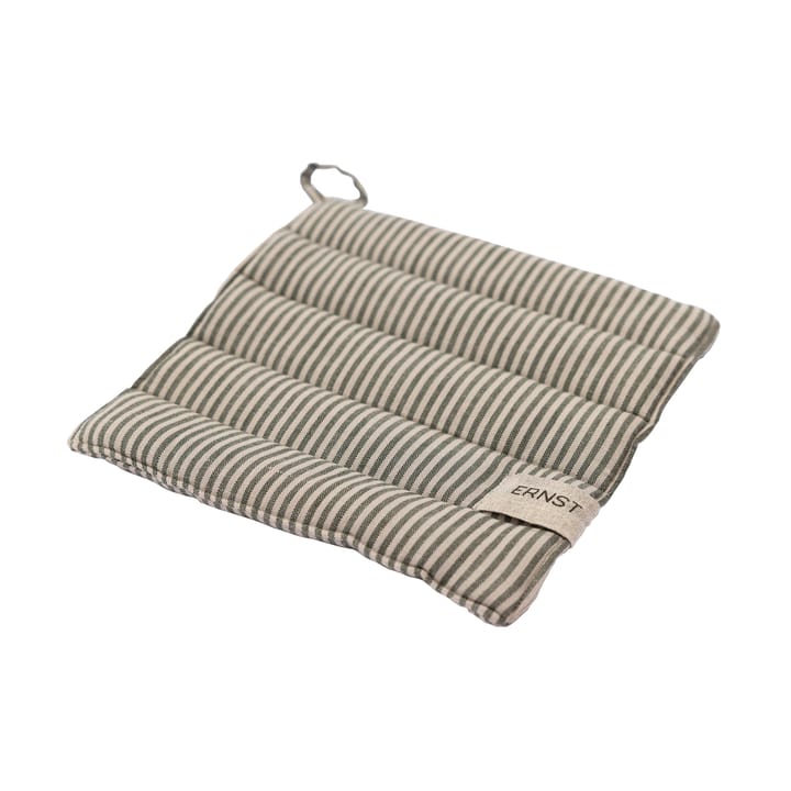 Agarradera Ernst a rayas 23x25 cm - Verde-beige - ERNST