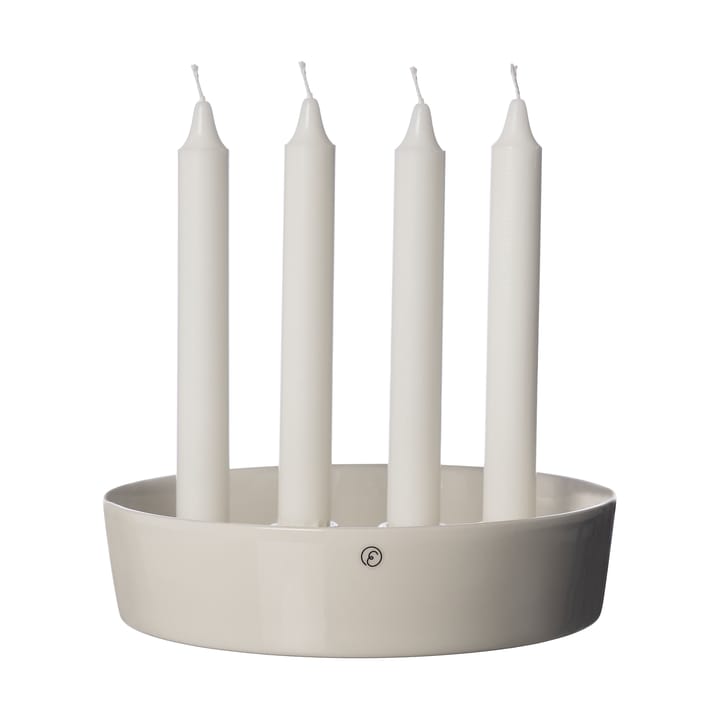 Portavelas de Adviento Ernst Ø18 cm - Blanco esmaltado - ERNST