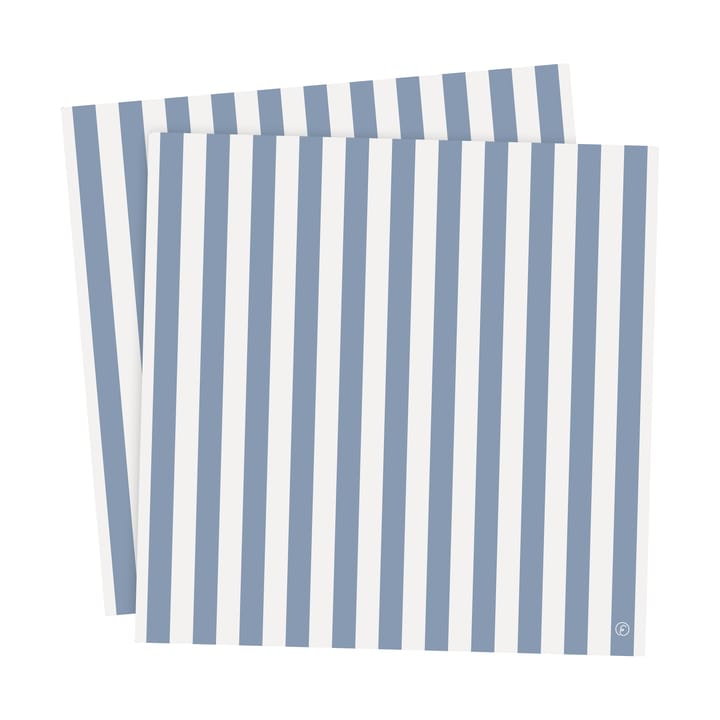 Servilletas Ernst a rayas 33x33 cm, 20-pack - Azul claro-blanco - ERNST