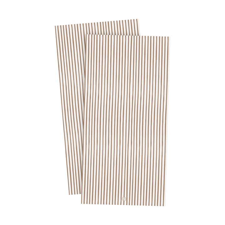 Servilletas Ernst a rayas 33x33 cm, 20-pack - Caramelo-blanco - ERNST