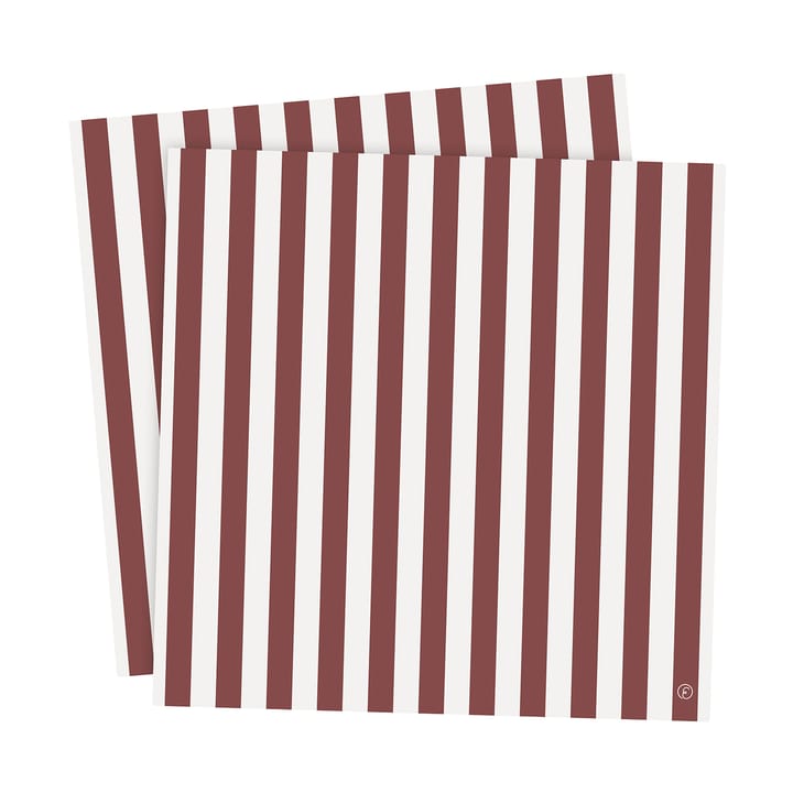 Servilletas Ernst a rayas 33x33 cm, 20-pack - Rojo-blanco - ERNST