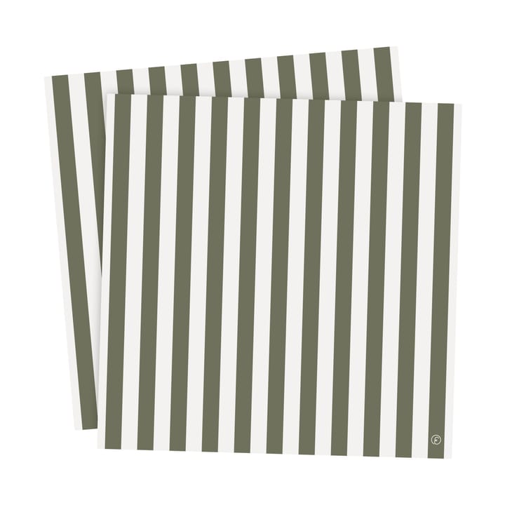 Servilletas Ernst a rayas 33x33 cm, 20-pack - Verde-blanco - ERNST