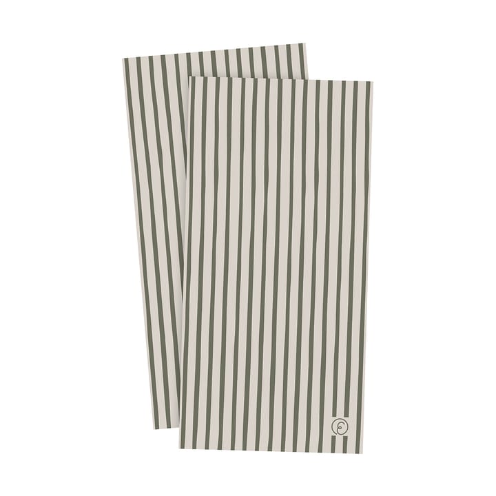 Servilletas Ernst a rayas 33x33 cm, 20-pack - Verde-gris claro - ERNST