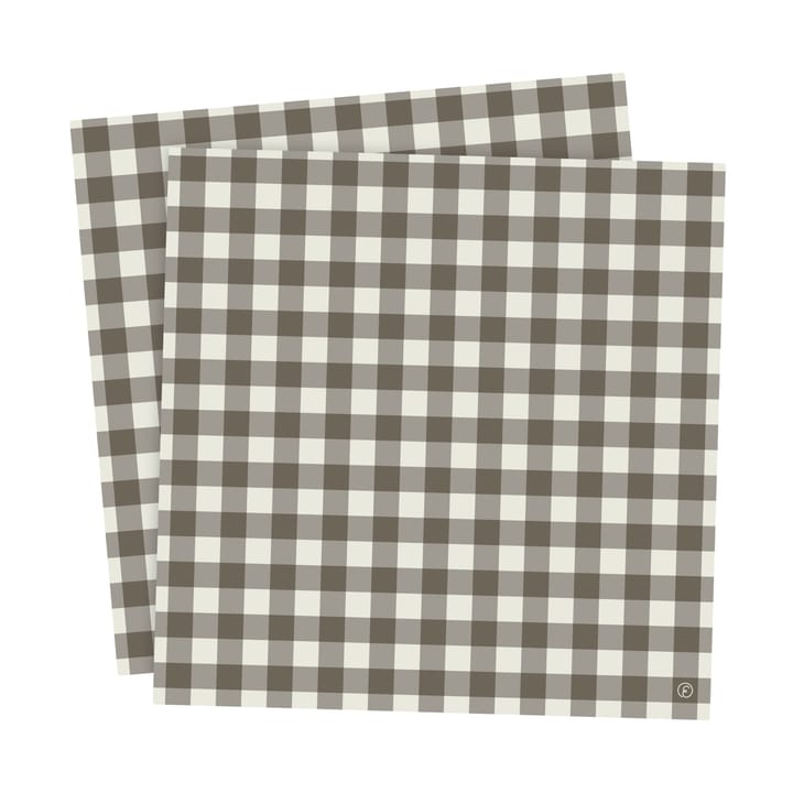 Servilletas Ernst cuadros 33x33 cm, 20-pack - Marrón topo-gris claro - ERNST