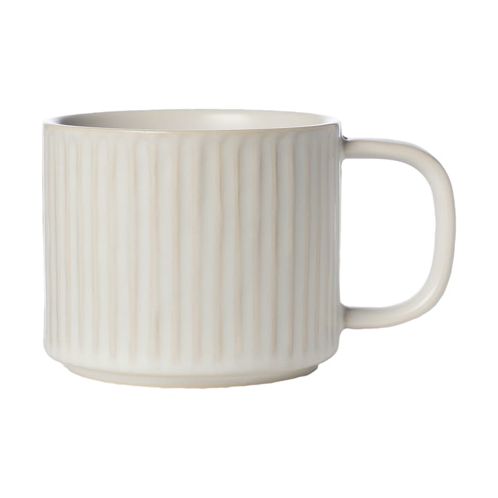 Taza de té acanalada Ernst 36 cl - Blanco natural - ERNST