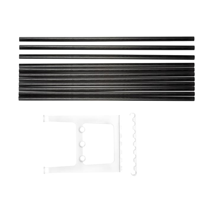 Accesorio banco Nostalgi 100 cm - Roble teñido de negro-blanco - Essem Design