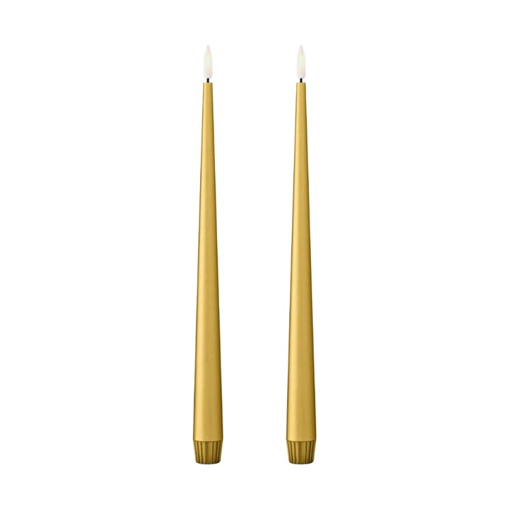 2 Velas alargadas LED ester & erik 30 cm - 90 Gold Metallic - ester & erik