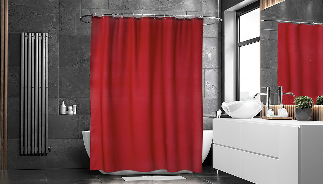 Cortina de ducha transparente Cortina de ducha PEVA cortina de ducha  antimoho e impermeable 180x180cm Rojo Verde