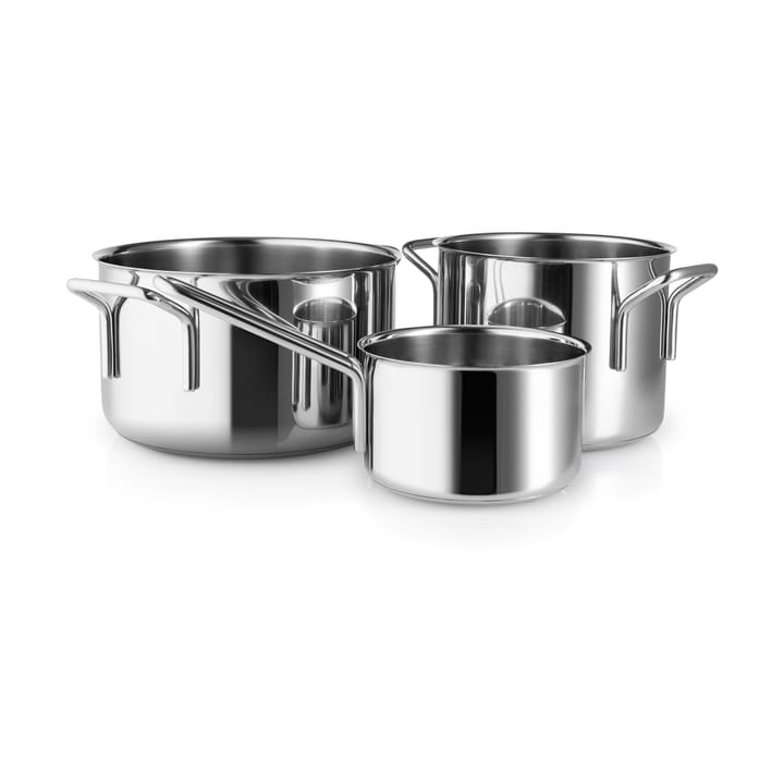 Set de ollas Eva Trio Stainless Steel, 3 piezas, Acero inoxidable Eva Solo