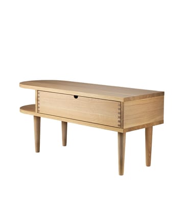 Banco F24 Radius - Oak nature lacquered 35x90 cm - FDB Møbler