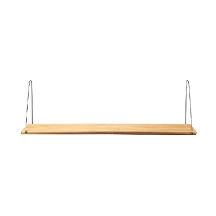 Estantería B145 Shelf w/brackets - 20x90 cm oak nature-brushed stainless - FDB Møbler