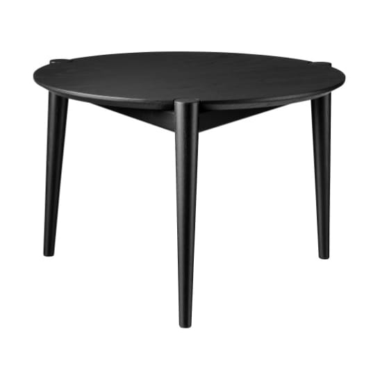 Mesa de centro D102 Søs Ø55 cm - Oak black painted - FDB Møbler